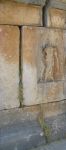 Išskaptuota žmogaus figūra akmeninėje sienoje Myra